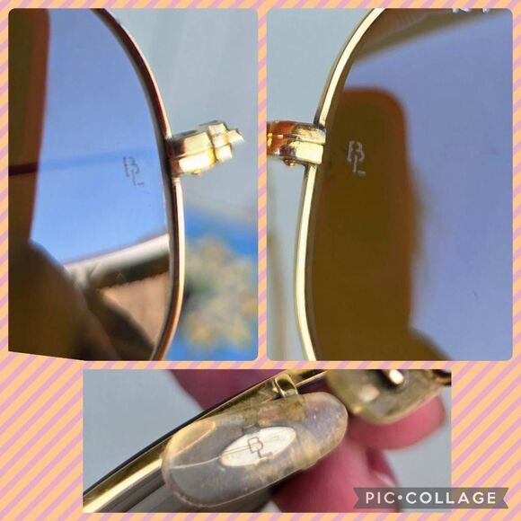 Vintage 80s Ray-Ban B&L Aviator Sunglasses – Gold Frame B-15 Brown Lenses 58-14 - Picture 6 of 9